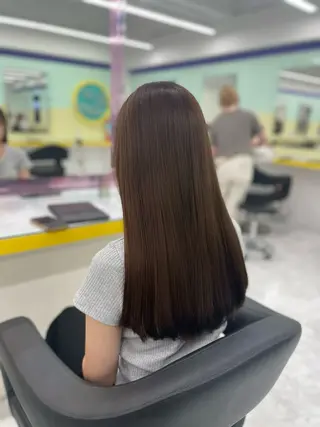 ミディアム カラー ヘアアレンジ ☁️縮毛矯正✖️ 透明感☁️りくのヘアスタイル