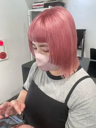 ミディアム カラー パーマ ヘアアレンジ メンズ キッズ ネイル マツエク・マツパ アイブロウ 艶ハイトーン/ヘア アレンジAYAKAのヘアスタイル