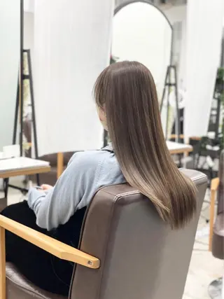 ロング ハイライト&曲がる 縮毛矯正特化 玉置のヘアスタイル