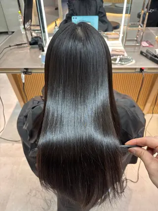 ロング カラー パーマ 【美髪矯正) 吉村　清志のヘアスタイル