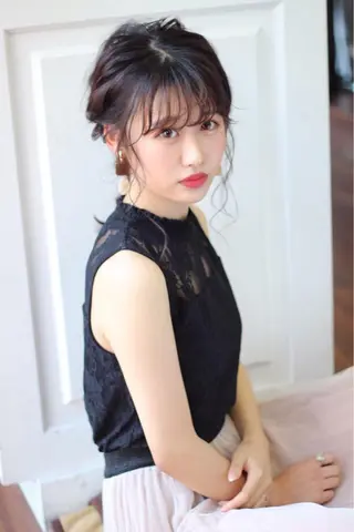 セミロング ヘアアレンジ 成松 勇治のヘアスタイル