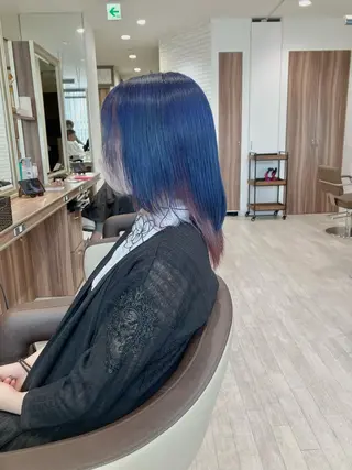 セミロング カラー Re:st所属・Miyavi/カラー ショートボブのヘアスタイル