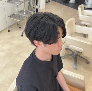 ミディアム パーマ メンズ 大宮｜メンズカット ダブルカラー｜パーマのヘアスタイル