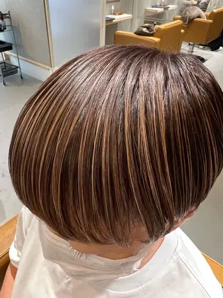 ショート カラー 縮毛矯正×艶カラー /中村勇太のヘアスタイル