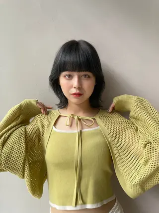 ミディアム カラー 内山 湧勝/ショート パーマ特化美容師のヘアスタイル