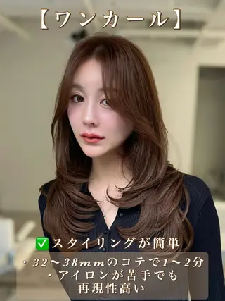 ロング カラー 顔まわりの神様✨ 透明感カラー藤嶋秀幸のヘアスタイル