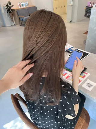 セミロング カラー 透明感カラー🫧🌈 似合わせカット✂︎のヘアスタイル
