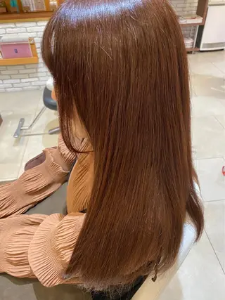 ロング カラー 峯村 亜希のヘアスタイル