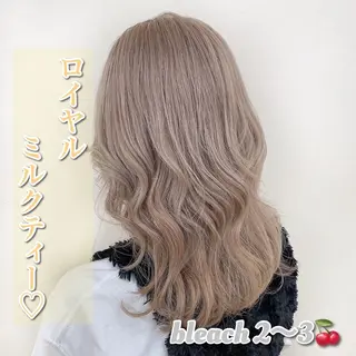 ミディアム カラー ヘアアレンジ 💕上野美容師☁ ブリーチ💖サワのヘアスタイル