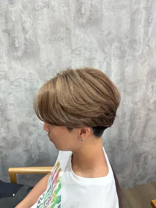 ショート カラー メンズ 毛流れヘアの達人 店長　須田龍世のヘアスタイル