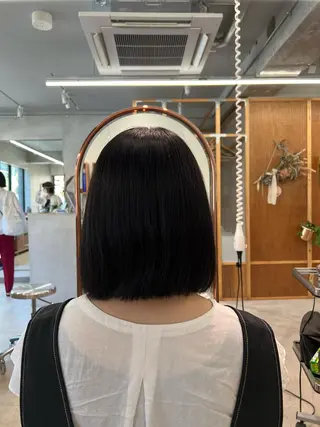 ミディアム カラー ケアブリーチ/ ハイトーン/牧野のヘアスタイル