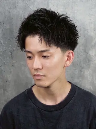 ショート パーマ ヒロ銀座バーバーショップ難波店所属・塩崎 仁彦のヘアスタイル