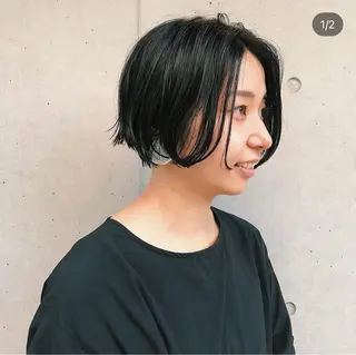 ショート ポミエ恵比寿所属・ショートウルフくせ毛 お任せくださいのヘアスタイル