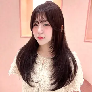 ロング カラー トレンド韓国モテヘア Natsuki🌛のヘアスタイル