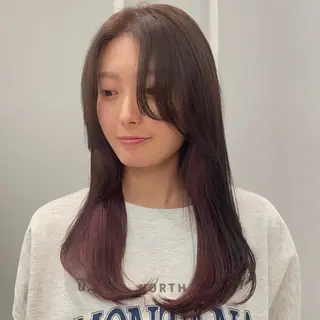 ロング 🩶赤み消しカラー 🐈‍⬛荻野美思🐾のヘアスタイル