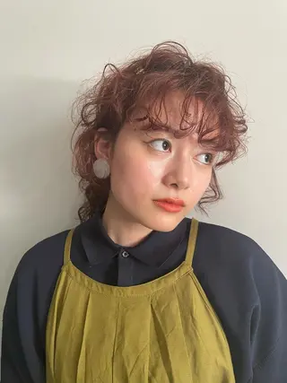 セミロング パーマ 斉藤 瑞恵のヘアスタイル