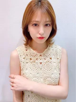 ミディアム Hello by Sea所属・レイヤー/艶髪/ボブ /くびれ/伊藤　勇司のヘアスタイル