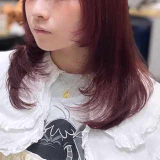 セミロング カラー Rui/透明感カラー 暖色/レイヤーカットのヘアスタイル