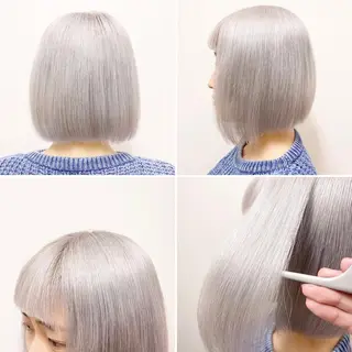 ミディアム カラー "PEPPU "所属・派手髪、ハイトーン ショートヘアShinのヘアスタイル