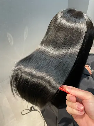 セミロング カラー ❄️山田彼門❄️天神 美髪矯正/髪質改善のヘアスタイル