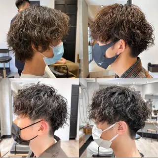 ミディアム パーマ メンズ FM【エフエム】HAVANA所属・💈圧倒的メンズ特化 明大前美容師💈のヘアスタイル