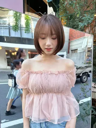 ショート カラー 海外風レイヤー💋 sanaのヘアスタイル