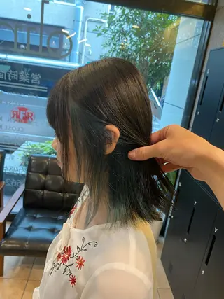 ミディアム カラー 西田辺/ タカスナオヤのヘアスタイル