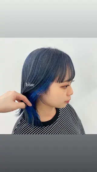 ミディアム カラー レイヤー/ボブ/透明 感カラー/nayuのヘアスタイル