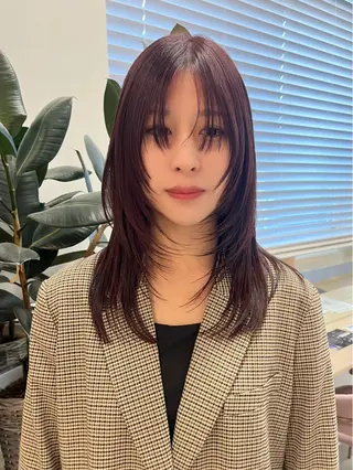 ミディアム marino/ カラー/顔周りカットのヘアスタイル