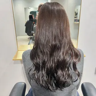 ロング カラー パーマ akane/ボブ /オリーブ/ブラウンのヘアスタイル