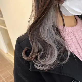 ロング カラー 艶髪ブリーチ/レイヤ ー/竹本幸希のヘアスタイル