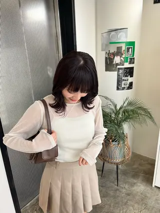 ミディアム カラー 🟡ひろの/ツヤ カラー/髪質改善🟡のヘアスタイル