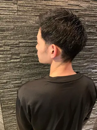 ミディアム メンズ HIROGINZAプレミアムバーバー赤坂店所属・田中 千恩のヘアスタイル