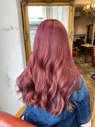 ロング カラー パーマ ヘアアレンジ ☀ハイトーンカラー☀ 治野心のヘアスタイル