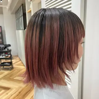 ミディアム カラー loutus 所属・井川和哉 ハイトーン／透明感のヘアスタイル