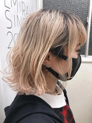 ショート カラー OAK溝の口 𖠋SHINYAのヘアスタイル