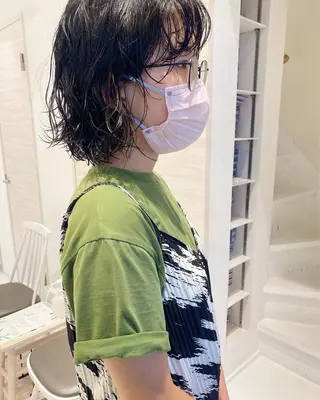 ショート パーマ F． 〜エフ．〜中崎町のヘアスタイル