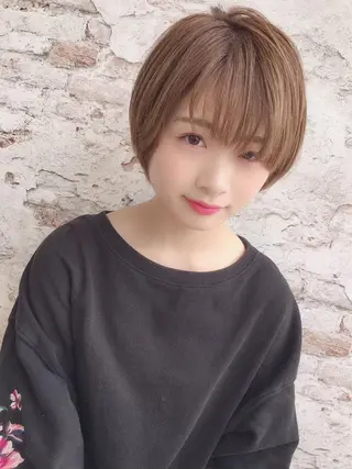 ショート 👑毛流れ、艶髪◉ 縮毛矯正錦糸町ヒガシのヘアスタイル