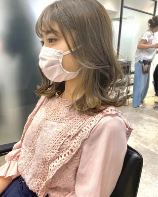 ミディアム カラー パーマ シェアサロン salowin所属・✨ブリーチなし透明感 カラー🥇ユースケのヘアスタイル