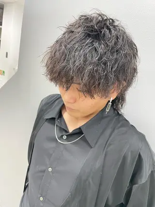 パーマ メンズ Agu hair act 姫路駅前おみぞ筋店所属・カワモト ソウタのヘアスタイル
