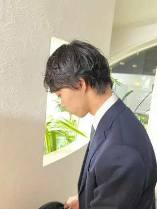 ショート パーマ メンズ メンズハイトーン/栄 /イトウタケルのヘアスタイル