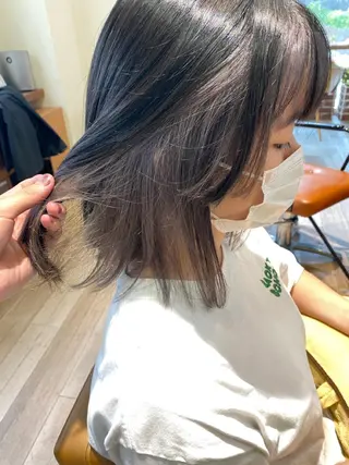 ミディアム カラー 美髪改善・ブリーチ tadasuke⭐️のヘアスタイル