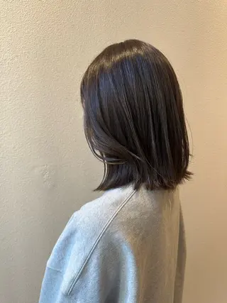 ミディアム カラー アンニュイヘア/ 顔周りカット/眞弓萌のヘアスタイル