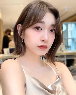 ショート カラー パーマ ヘアアレンジ 小野寺瑞希 /最小顔カットのヘアスタイル