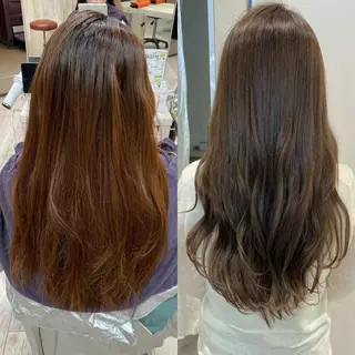 ロング カラー On所属・顔まわりカット🌟 くびれヘア/寺門遥輝のヘアスタイル