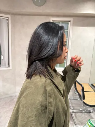 ミディアム mao 暖色 海外風カラー🌿❤️のヘアスタイル