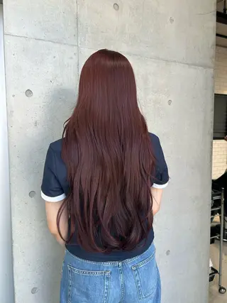 ロング カラー ヘアアレンジ 🍎艶モテカラー🍉 カリンのヘアスタイル