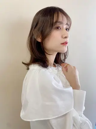 ミディアム 鎌倉 彩のヘアスタイル