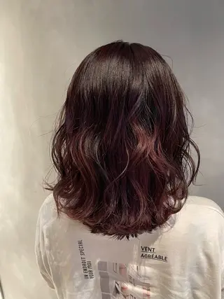 ミディアム カラー 長谷川 沙紀のヘアスタイル