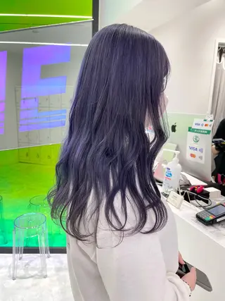 セミロング カラー 🤍💕ブリーチカラ ーAyaka💕🤍のヘアスタイル